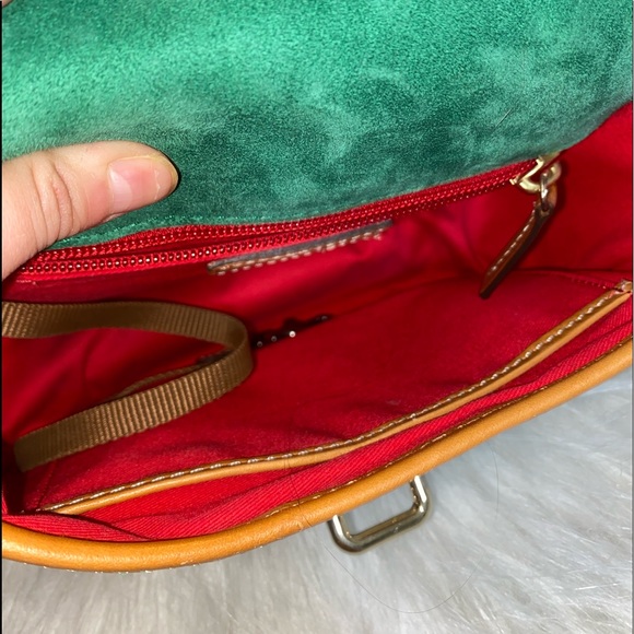 ❕RARE❕DOONEY AND BOURKE light blue and brown leather crossbody - Picture 3 of 6